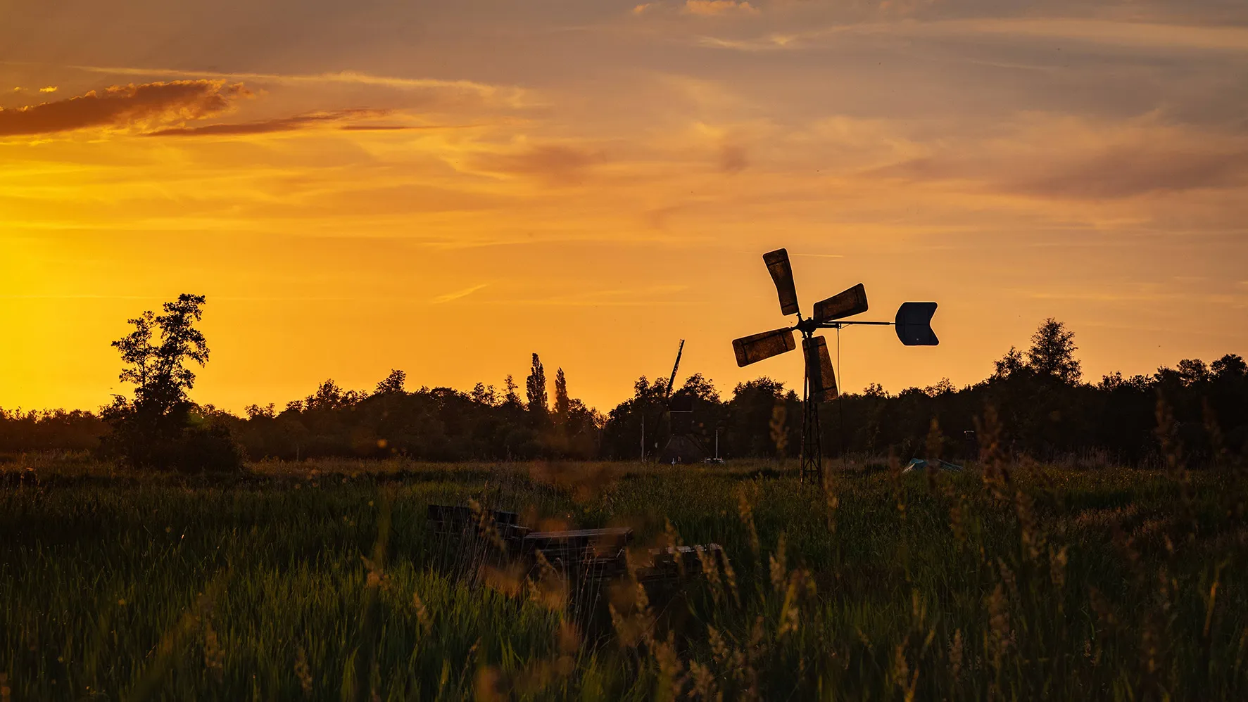 A landscape with a windmill